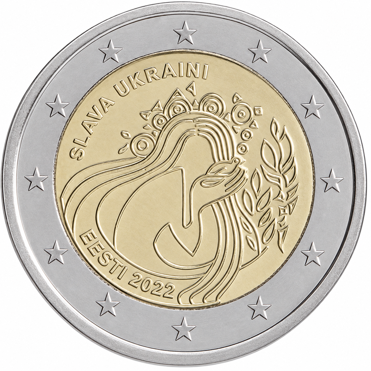 2 Euros Glory to Ukraine (Uncoloured)